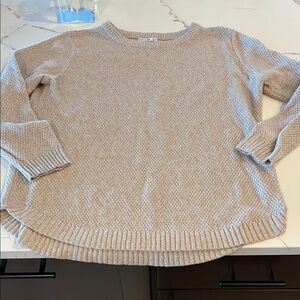 Pink Clover Textured Beige Sweater